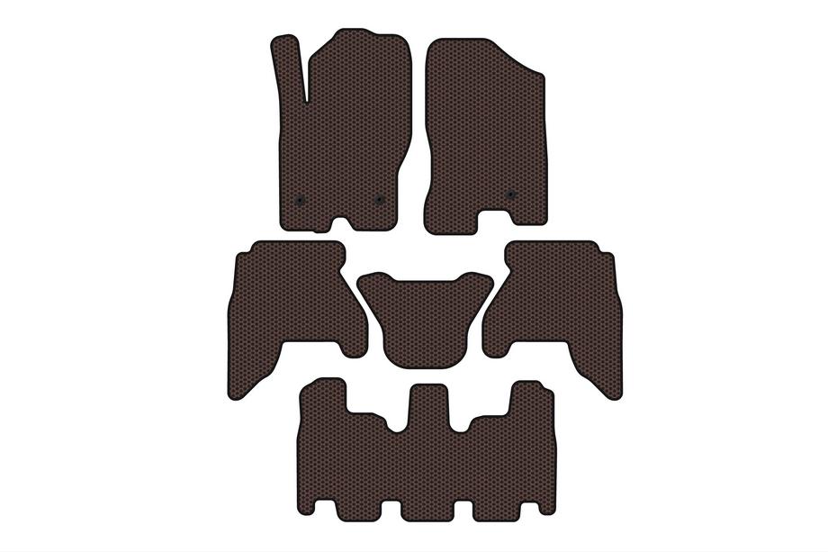 Nissan Pathfinder R51 2005-2014 Gummimatten Carsuit V1 (3 Reihen, braun, 2010-2014) Image