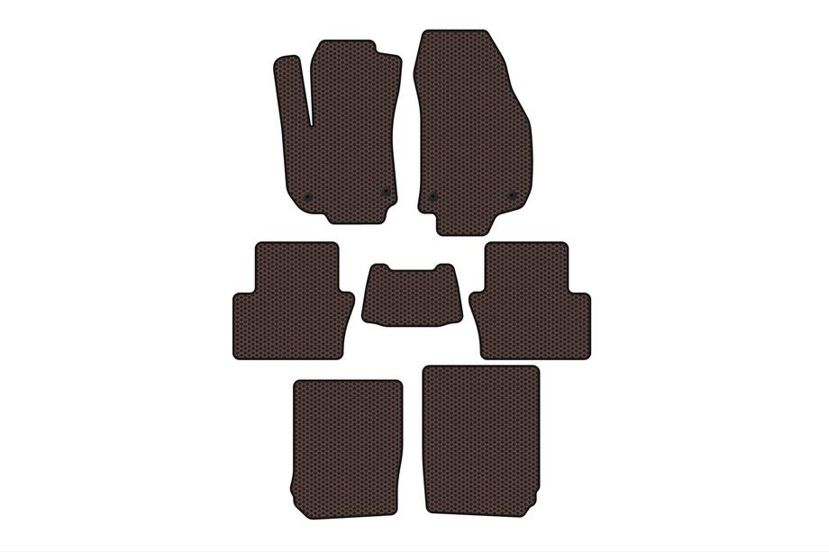 Opel Zafira B 2005–2011 Gummimatten Carsuit (3 Reihen, braun) Image