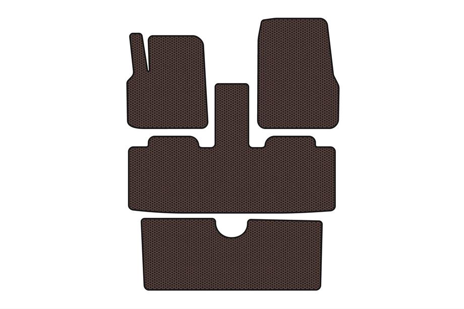Renault Espace 2002-2014 Gummimatten Carsuit (3 Reihen, 7-Sitzer, braun) Image