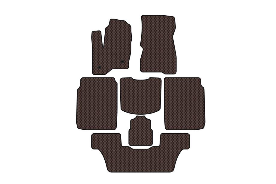 Ford Flex 2009-2019 Gummimatten Carsuit (3 Reihen, 2013-2019, braun) Image