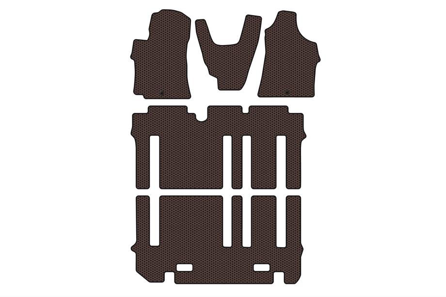 Hyundai H300, H1, Starex 2008-2020 Gummimatten Carsuit (vollständiger Innenraum, braun) Image