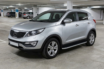 Kia Sportage 2010-2015 Seitenschweller Tayga Grey (2 Stk., Aluminium) Foto 1