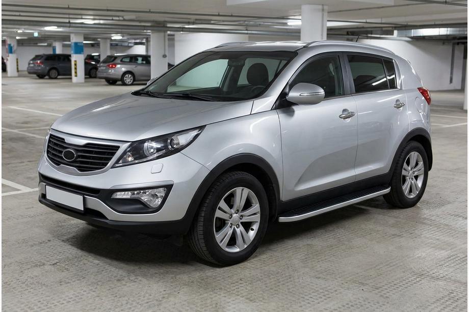Kia Sportage 2010-2015 Seitenschweller Tayga Grey (2 Stk., Aluminium) Image