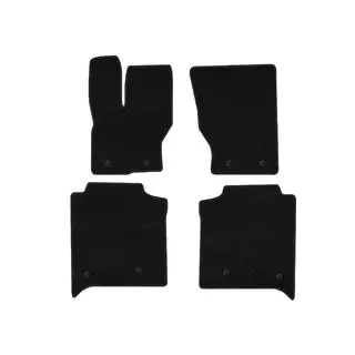 Textil Fußmatten Premium (Long, Rücksitzreihe mit Konsole, Schwarz)