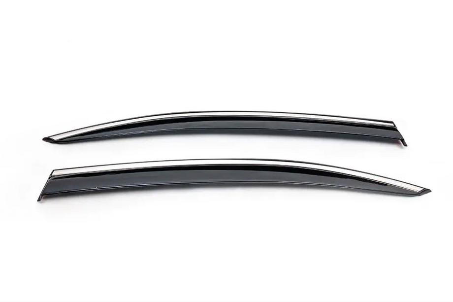 Skoda Octavia III A7 2013-2019 Windabweiser mit Chromleiste LiftBack hinten (2 Stk, Niken) Image