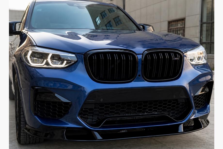 BMW X3 G01 2018- Frontlippe 3D (für F97 2018-2022, Schwarz Glanz) Foto 1