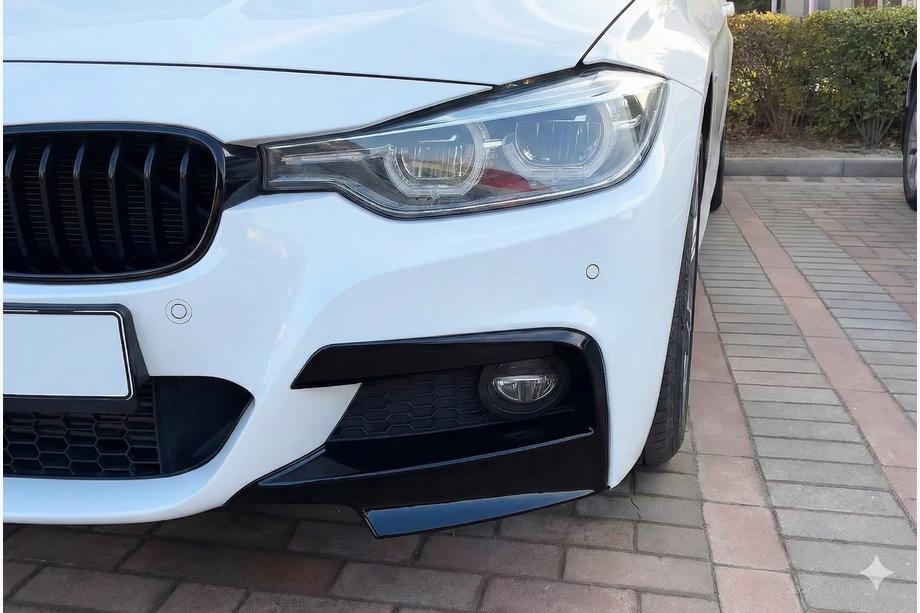 BMW 3 Series F30/F31 2012-2019 Eckaufsätze für die Frontstoßstange JIE Flap (für M-Sport, ABS) Image