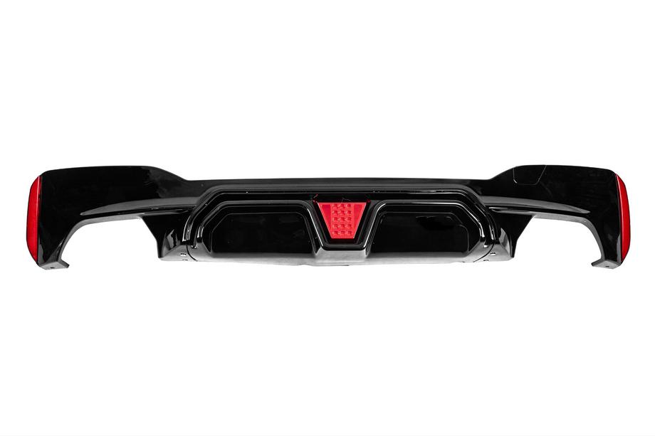 BMW 5er G30/G31 2017–2023 Heckstoßstangen-Diffusor CS-Style LED (für M-Sport/M5 F90, ABS) Image