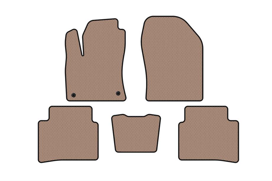 Toyota Prius 2015-2022 Gummimatten Carsuit (LB, Beige) Image