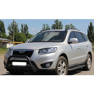 Frontschutzbügel WT003 Schwarz (Edelstahl) Hyundai Santa Fe 2 2006-2012 Foto 4