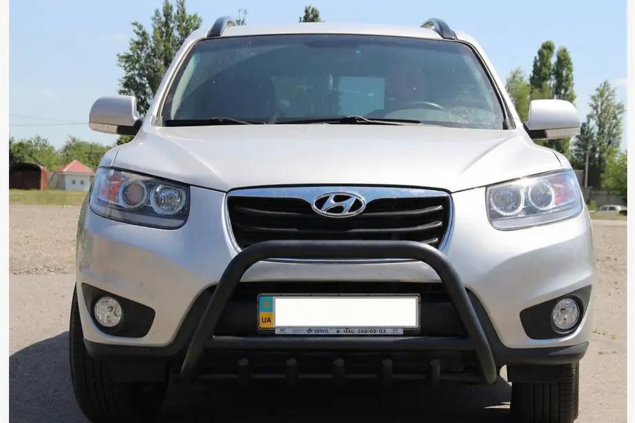 Hyundai Santa Fe 2 2006-2012 Frontschutzbügel WT003 Schwarz (Edelstahl) Image
