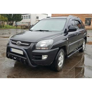 Frontschutzbügel WT003 Schwarz (Edelstahl) Kia Sportage 2004-2010 Foto 4
