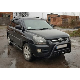 Frontschutzbügel WT003 Schwarz (Edelstahl) Kia Sportage 2004-2010 Foto 3