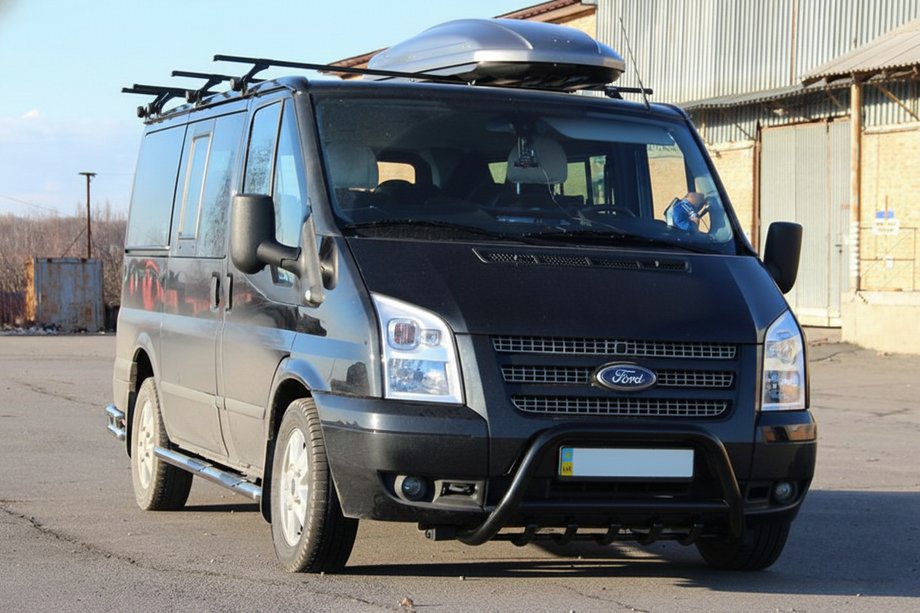 Ford Transit 2000–2014 Frontbügel WT003 Schwarz (2006-2014, Edelstahl) Image