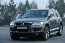 Volkswagen Touareg 2002–2010 Frontbügel WT003 Black Special (Edelstahl) Foto 4