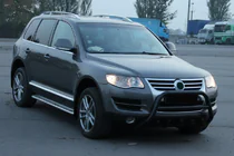 Volkswagen Touareg 2002–2010 Frontbügel WT003 Black Special (Edelstahl) Foto 3