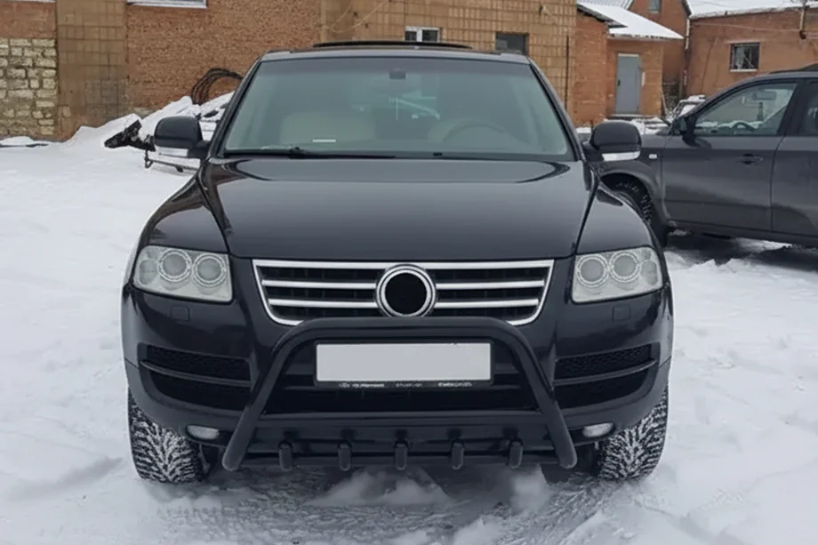 Volkswagen Touareg 2002–2010 Frontbügel WT003 Black Special (Edelstahl) Image