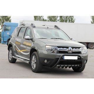 Frontbügel mit Aufschrift WT004 Schwarz (Edelstahl) Dacia Duster 2008-2018 Foto 2
