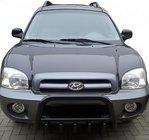 Hyundai Santa Fe 1 2000-2006 Frontschutzbügel WT003 Schwarz (Edelstahl) Foto 3
