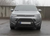 Mitsubishi Outlander 2012-2021 Frontbügel WT004 Schwarz (Edelstahl) Foto 2