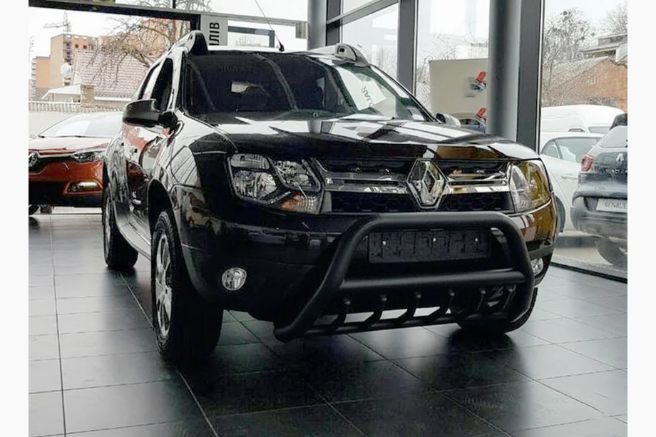Dacia Duster 2008-2018 Frontbügel ohne Schriftzug WT003 Schwarz (Edelstahl) Foto 8