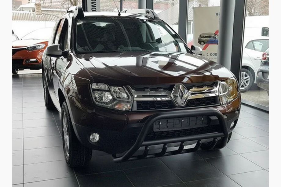 Dacia Duster 2008-2018 Frontbügel ohne Schriftzug WT003 Schwarz (Edelstahl) Foto 7