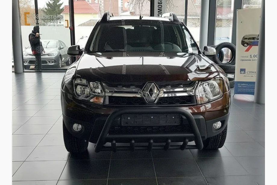 Dacia Duster 2008-2018 Frontbügel ohne Schriftzug WT003 Schwarz (Edelstahl) Foto 5