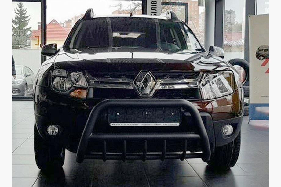 Dacia Duster 2008-2018 Frontbügel ohne Schriftzug WT003 Schwarz (Edelstahl) Foto 4
