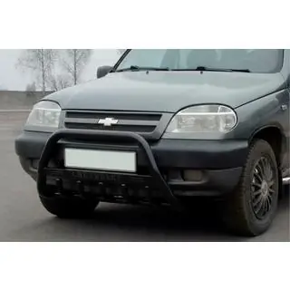 Frontbügel WT004 Schwarz (Edelstahl) Chevrolet Niva 1998-2020 Foto 1