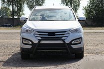 Hyundai Santa Fe 3 2012-2018 Frontbügel WT003 Schwarz (Edelstahl) Foto 3