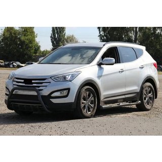 Frontbügel WT003 Schwarz (Edelstahl) Hyundai Santa Fe 3 2012-2018 Foto 1
