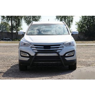 Frontbügel WT003 Schwarz (Edelstahl) Hyundai Santa Fe 3 2012-2018 Foto 3