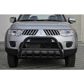 Frontschutzbügel WT003 Schwarz (Edelstahl) Mitsubishi L200 2006-2015 Foto 3
