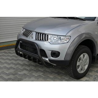 Frontschutz WT003 Schwarz (Edelstahl) Mitsubishi Pajero Sport 2008-2015 Foto 1