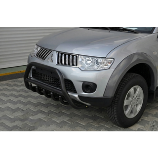 Frontschutz WT003 Schwarz (Edelstahl) Mitsubishi Pajero Sport 2008-2015 Foto 1