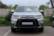 Mitsubishi Outlander 2012-2021 Frontschutzbügel WT003 Schwarz (Edelstahl) Foto 4