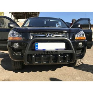 Frontbügel WT004 Schwarz (Edelstahl) Hyundai Tucson JM 2004- Foto 2
