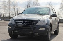 Mercedes ML W164 2005-2011 Frontschutzbügel WT003 Schwarz (Edelstahl) Foto 4