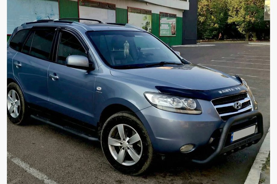Hyundai Santa Fe 2 2006-2012 Frontbügel WT004 Schwarz (Edelstahl) Image