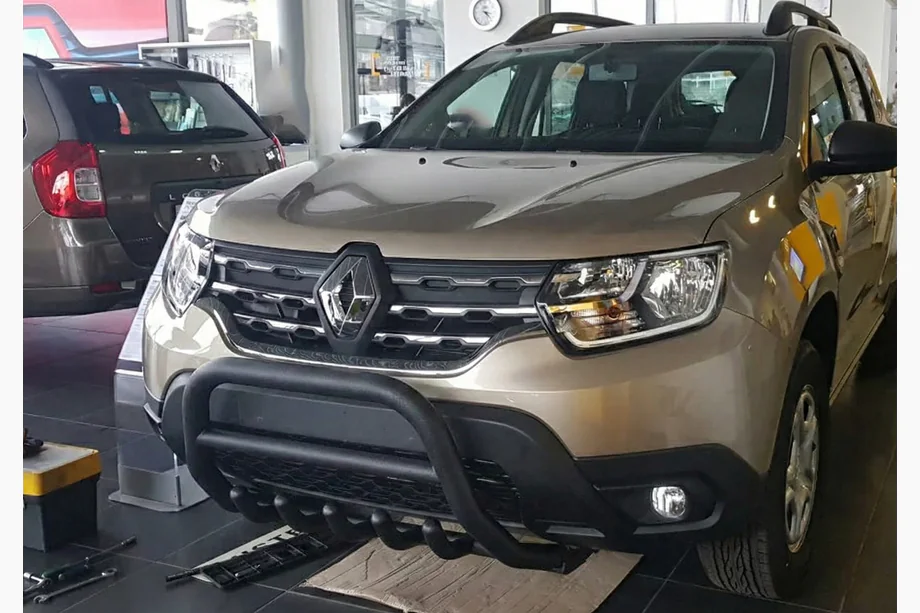 Renault Duster 2018-2024 Frontbügel ohne Schriftzug WT003 Schwarz (Edelstahl) Foto 9