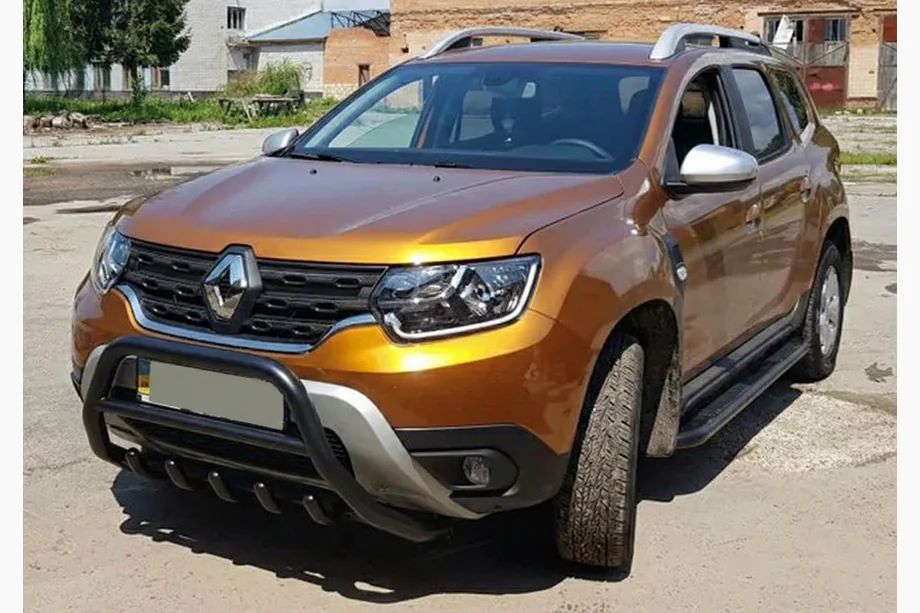 Renault Duster 2018-2024 Frontbügel ohne Schriftzug WT003 Schwarz (Edelstahl) Foto 4