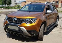Dacia Duster 2018-2024 Frontbügel ohne Schriftzug WT003 Schwarz (Edelstahl) Foto 4