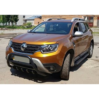 Frontbügel ohne Schriftzug WT003 Schwarz (Edelstahl) Dacia Duster 2018-2024 Foto 4