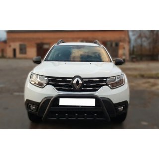 Frontbügel mit Aufschrift WT004 Schwarz (Edelstahl) Dacia Duster 2018-2024 Foto 3