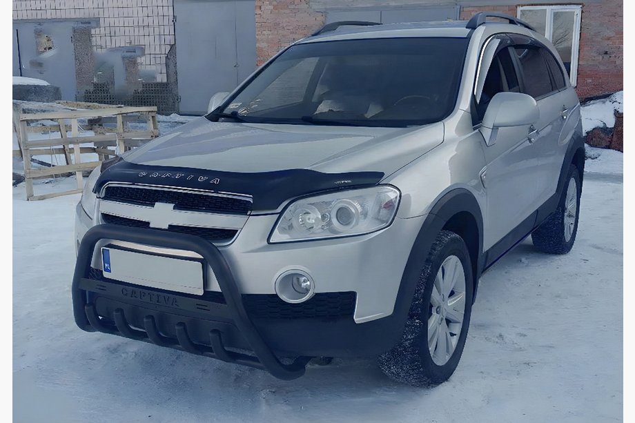 Chevrolet Captiva 2006-2019 Frontbügel WT004 Schwarz (Edelstahl) Image