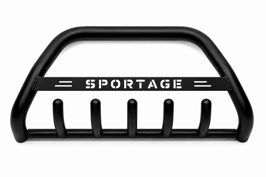 Kia Sportage 2004-2010 Frontbügel WT004 Schwarz (Edelstahl) Image