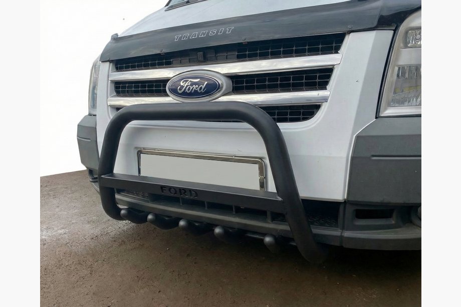 Ford Transit 2000–2014 Frontbügel WT004 Schwarz (Edelstahl) Image