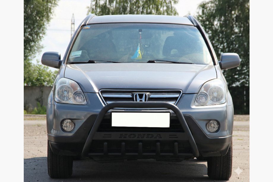Honda CRV 2001-2006 Frontbügel WT004 Schwarz (Edelstahl) Image