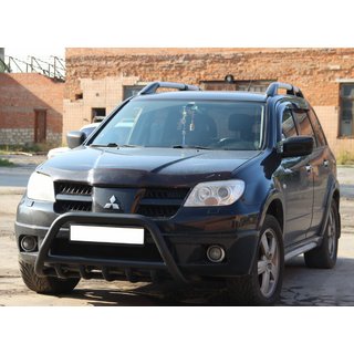 Frontbügel WT003 Schwarz Edelstahl Mitsubishi Outlander 2001-2006 Foto 4