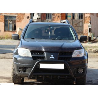 Frontbügel WT003 Schwarz Edelstahl Mitsubishi Outlander 2001-2006 Foto 3